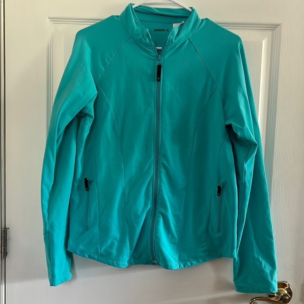 Danskin Blue Utility Jacket Lightweight Zip-Up